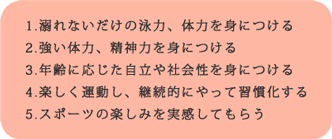 「泳いで育てよう豊かなこころとからだ」